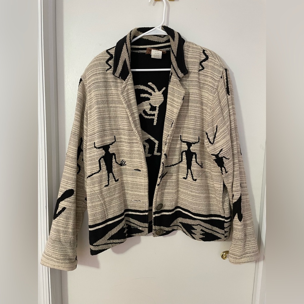 Vintage, painted pony cotton coat, one size